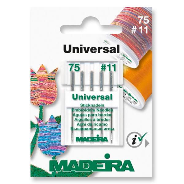 Universal Sewing Machine Needles by Madeira for Embroidery