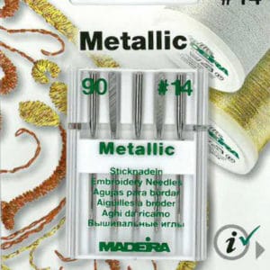 Universal Sewing Machine Needles by Madeira for Metallic Embroidery