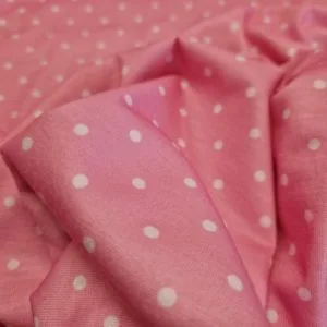 Candy Floss Mini Spot Stretch Jersey