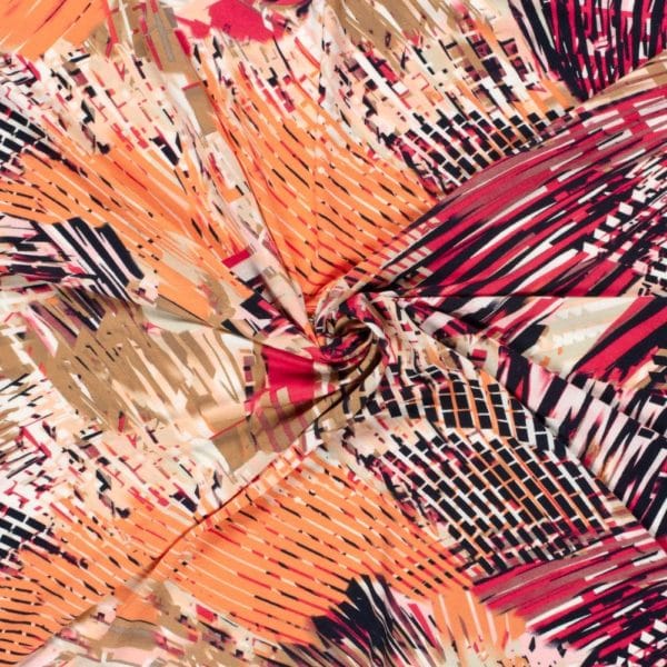 Stretch Viscose Vortex Jersey 'Palm' - Image 5