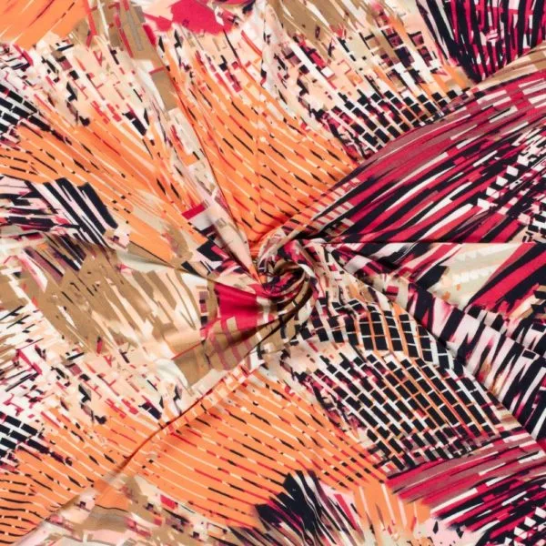 Stretch Viscose Vortex Jersey 'Palm' - Image 5