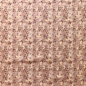 Dusty Pink Ditsy Floral Cotton Heavier Twill weave Fabric