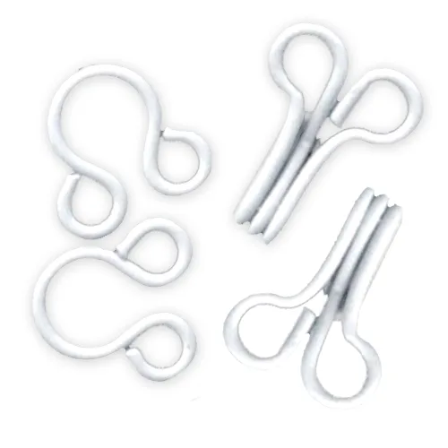 Hook and Eye Fastners in White size 2, 24 pairs