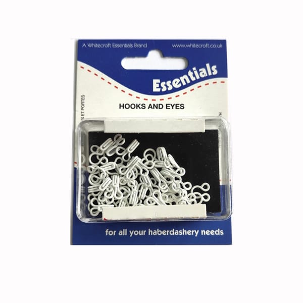 Hook and Eye Fastners in White size 2, 24 pairs - Image 2
