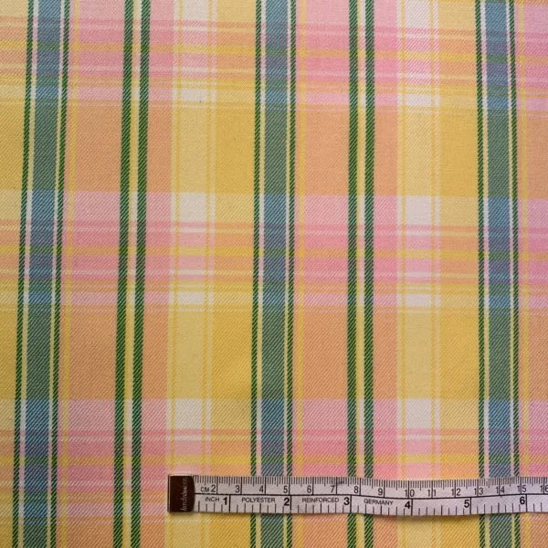 Gaberdine Tartan Check Stretch Cotton Blended Fabric - Image 3
