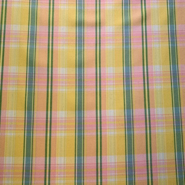 Gaberdine Tartan Check Stretch Cotton Blended Fabric
