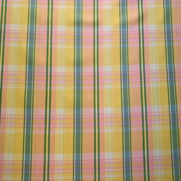 Gaberdine Tartan Check Stretch Cotton Blended Fabric