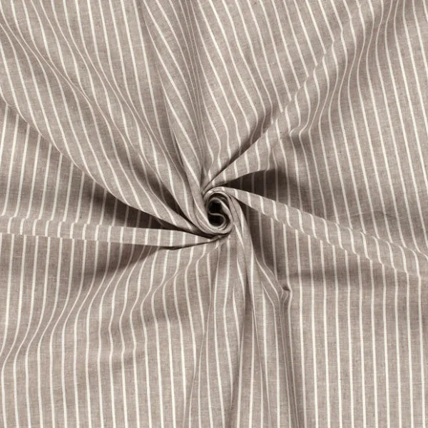 Cotton and Linen Chambray Chalk Stripe - Image 5