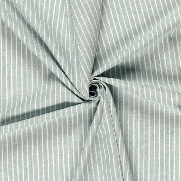 Cotton and Linen Chambray Chalk Stripe - Image 4