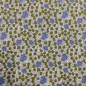 Cool CottonPoplin Mauve and Olive Floral