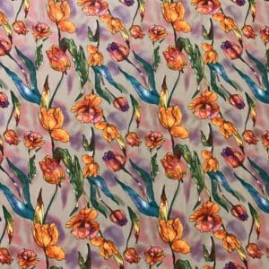 Tulip Floral Crepe Georgette Fabric