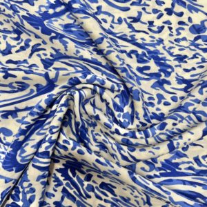 'Ananda' Ink Paisley Viscose Tencel Dress Fabric