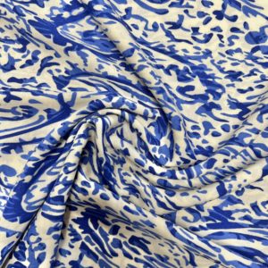 'Ananda' Ink Paisley Viscose Tencel Dress Fabric