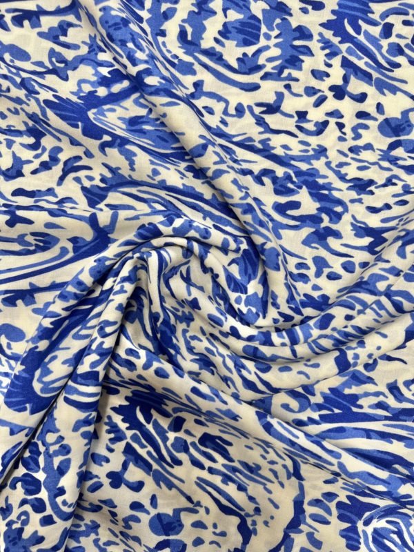 'Ananda' Ink Paisley Viscose Tencel Dress Fabric