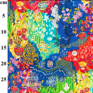 Digital Printed Viscose Lawn - Birdcage
