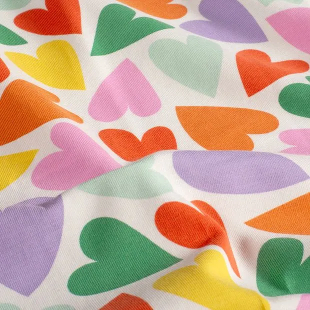 Stretch Cotton Jersey 'Alice Hearts'