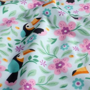 Stretch Cotton Jersey 'Toucans'