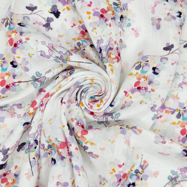 100% Cotton Double Gauze in Sweet Pea Floral ' Reims ' - Image 2