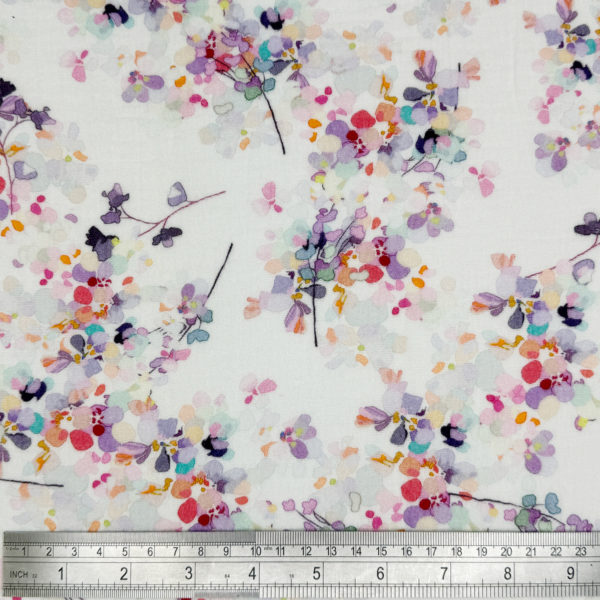 100% Cotton Double Gauze in Sweet Pea Floral ' Reims ' - Image 3