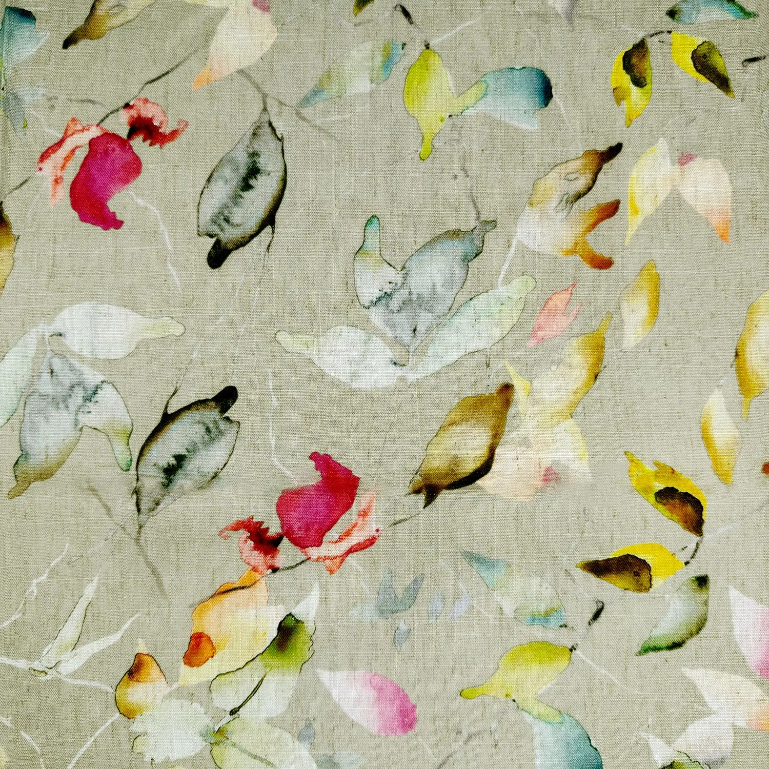 Fabulous Flax soft Linen Viscose print 'Maison-Natural'