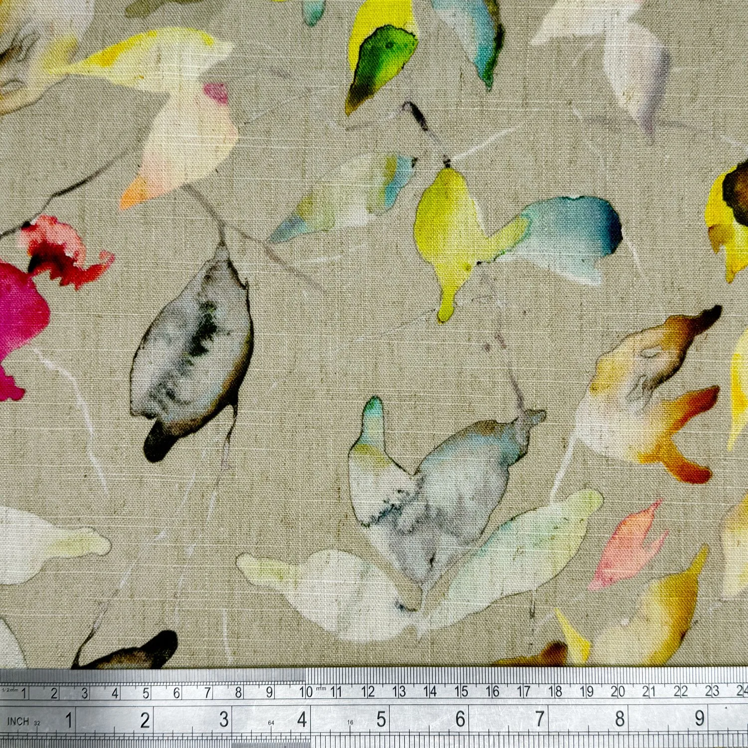 Fabulous Flax soft Linen Viscose print 'Maison-Natural' - Image 3