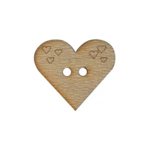 Olive Wood Heart Button – 20mm_W142