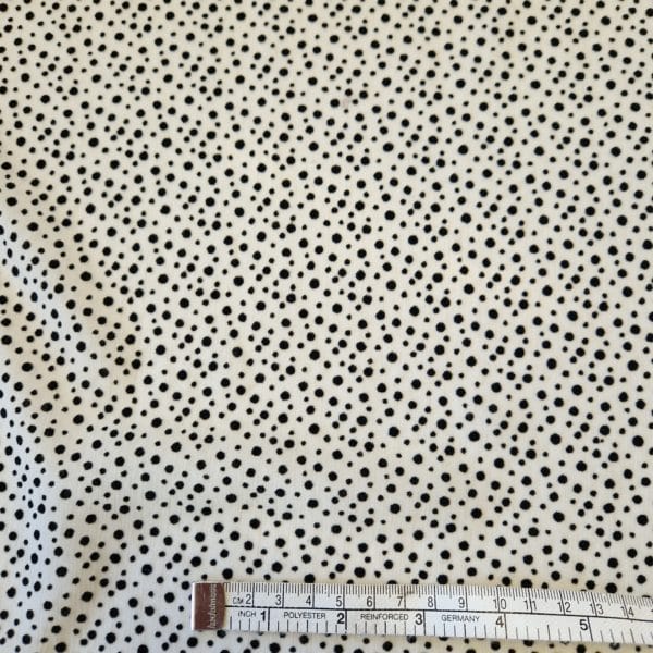 Polyester Crinkle Chiffon with small Flocked Velvet Black Dot - Image 4