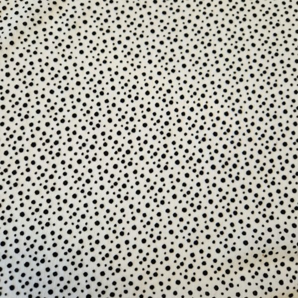 Polyester Crinkle Chiffon with small Flocked Velvet Black Dot - Image 2