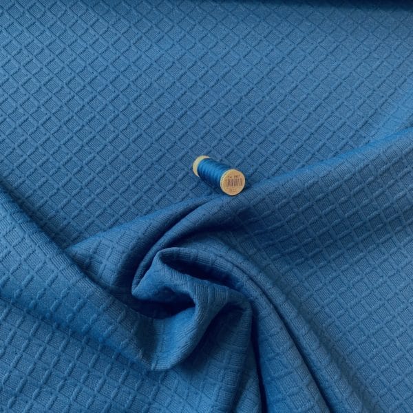 Knitted Diamond Weave Stretch | Petrol - Image 2