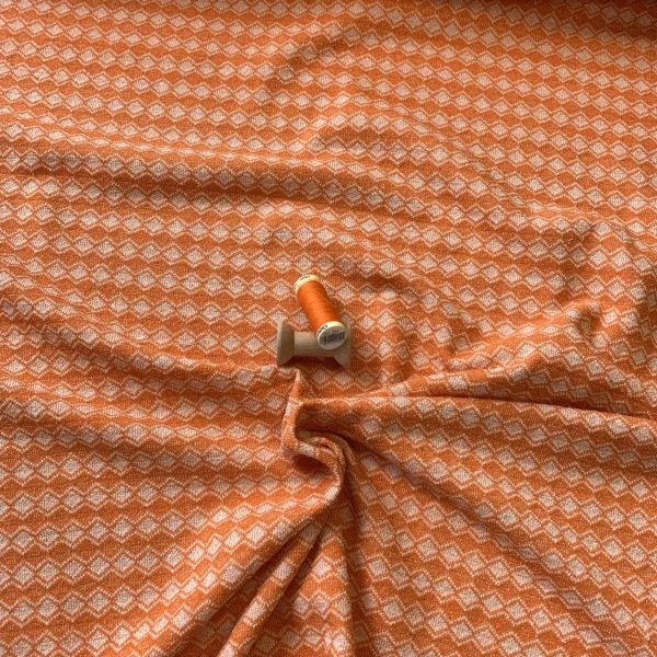 Knitted Stretch Eco-Friendly Fabric in a Diamond Jacquard Design - Image 8