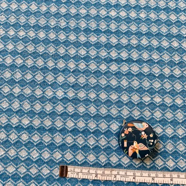 Knitted Stretch Eco-Friendly Fabric in a Diamond Jacquard Design - Image 7