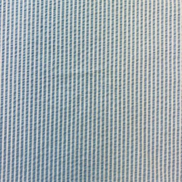 Cotton Seersucker Stripe | Sky Blue