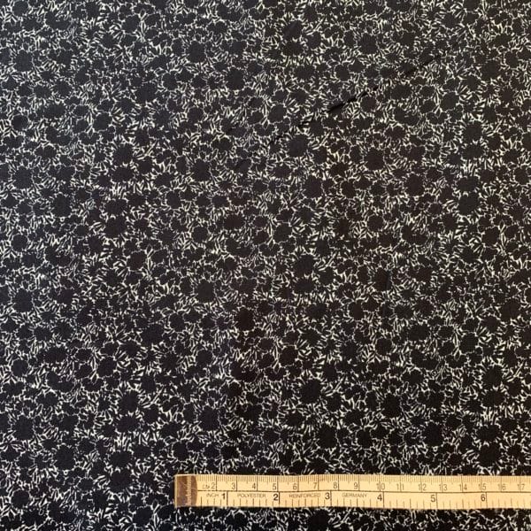 Cotton Floral Poplin | 2 Tone Dark Navy Floral - Image 3