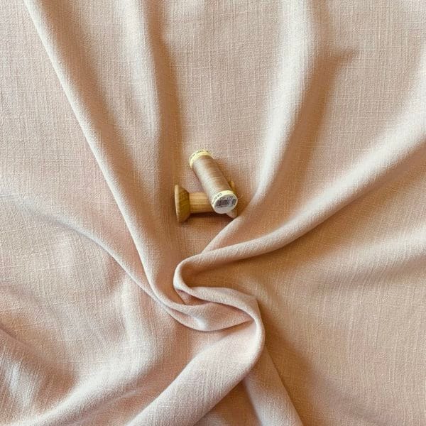 Slubbed Linen Viscose Dress Fabric | Blush - Image 2