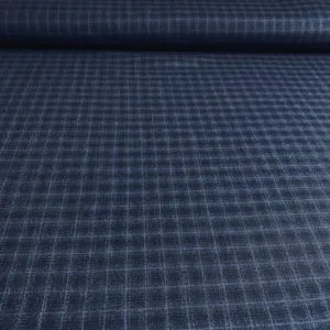 Slubbed Crepe Wool | Cotton | Linen Blend Suiting | Cobalt