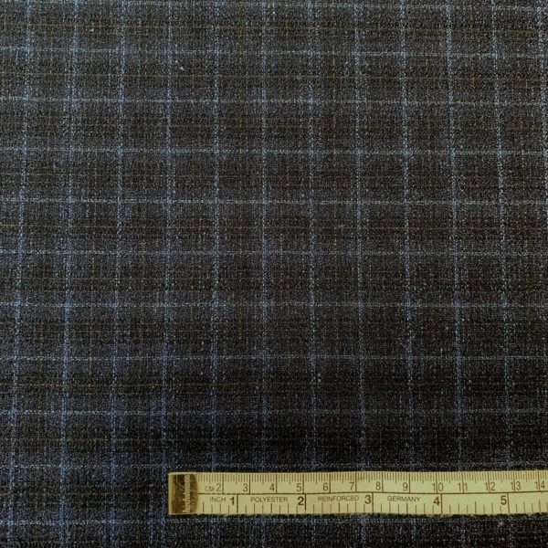 Slubbed Crepe Wool | Cotton | Linen Blend Suiting | Cobalt - Image 3