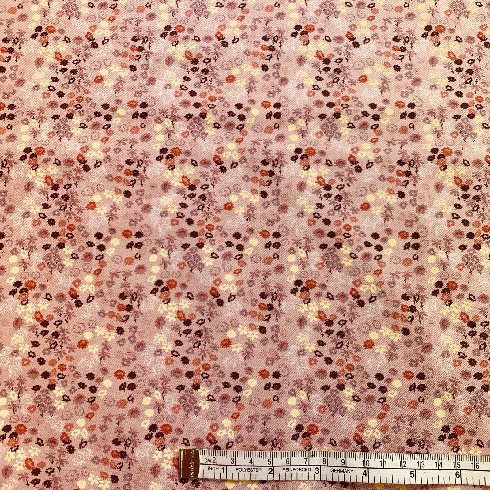 Dusty Pink Ditsy Floral Cotton Heavier Twill weave Fabric - Image 3