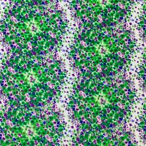 Crepe De Chine Floral Emeralds and Mauve Striped Print Fabric