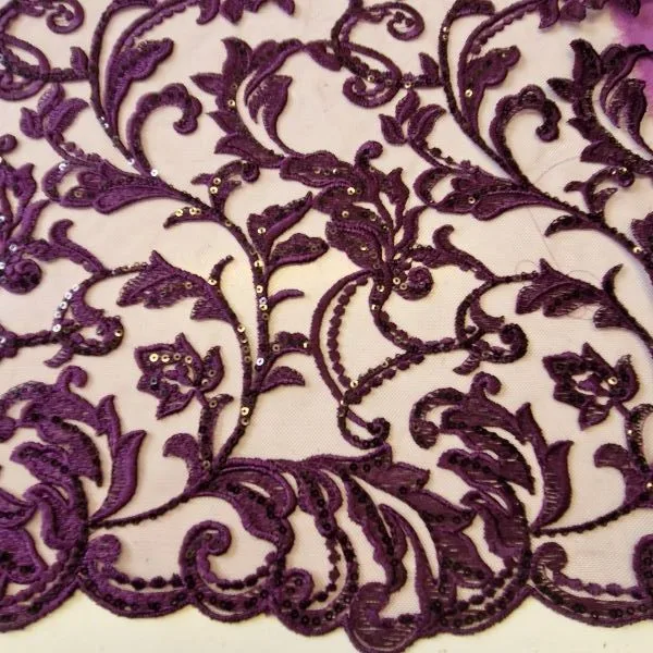 Embroidered and Sequined Beaded Tulle - Image 2