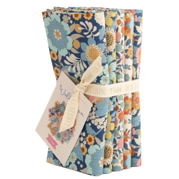 Wallflower by Tilda | Fat Quarters | Blue | Bundle of 5 - Image 2