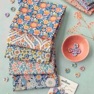 Wallflower by Tilda | Fat Quarters | Blue | Bundle of 5
