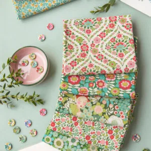Wallflower by Tilda | Fat Quarters | Green | Bundle of 5