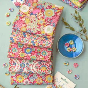 Wallflower by Tilda | Fat Quarters | Pink | Bundle of 5
