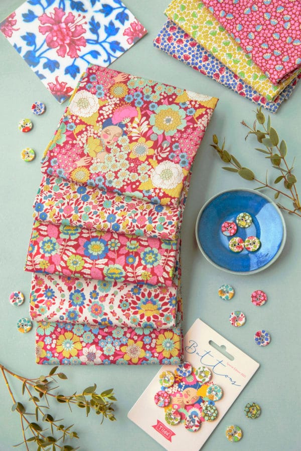 Wallflower by Tilda | Fat Quarters | Pink | Bundle of 5
