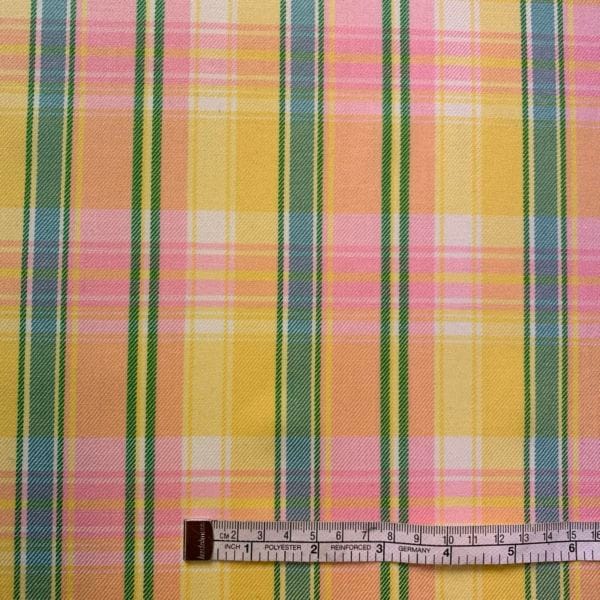 Gaberdine Tartan Check Stretch Cotton Blended Fabric - Image 4