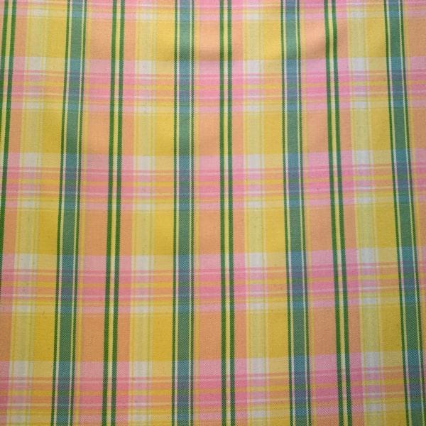 Gaberdine Tartan Check Stretch Cotton Blended Fabric - Image 2