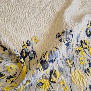 'Lucille' Jacquard Ink n' Lemon Panel