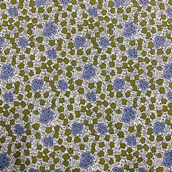 Cool CottonPoplin Mauve and Olive Floral