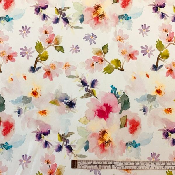 Spring pastel floral in Polyester Marocaine Faille Panama - Image 5