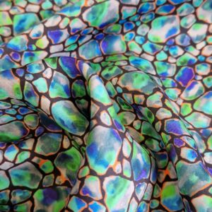 'Stained Glass' Silk-Like Charmeuse